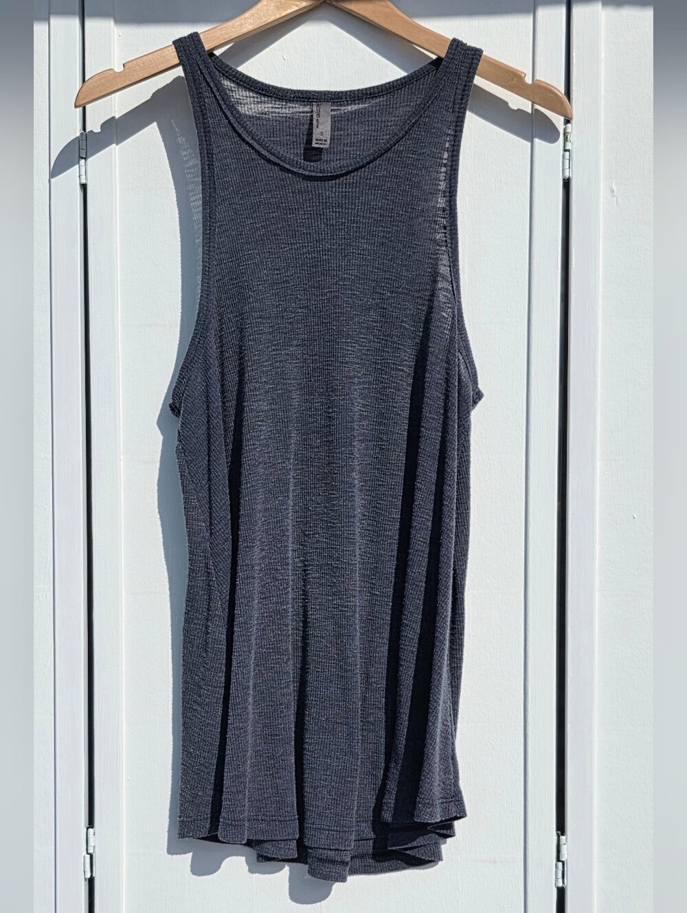 Techstyles Sportswear Size S Blank Lightweight Sleeveless Tank Top - Charcoal